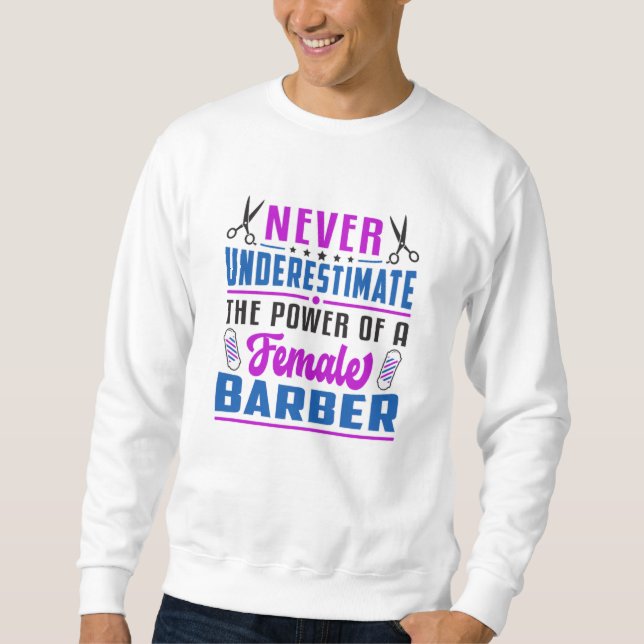 Friseursalon Barber Schere Friseur Geschenk Idee Sweatshirt (Vorderseite)