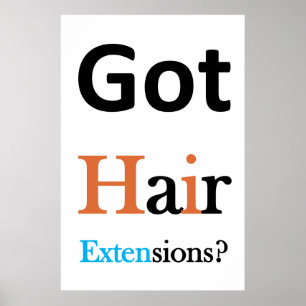 Friseursalon-Barber-Shop-Plakate Haarextensions? Poster