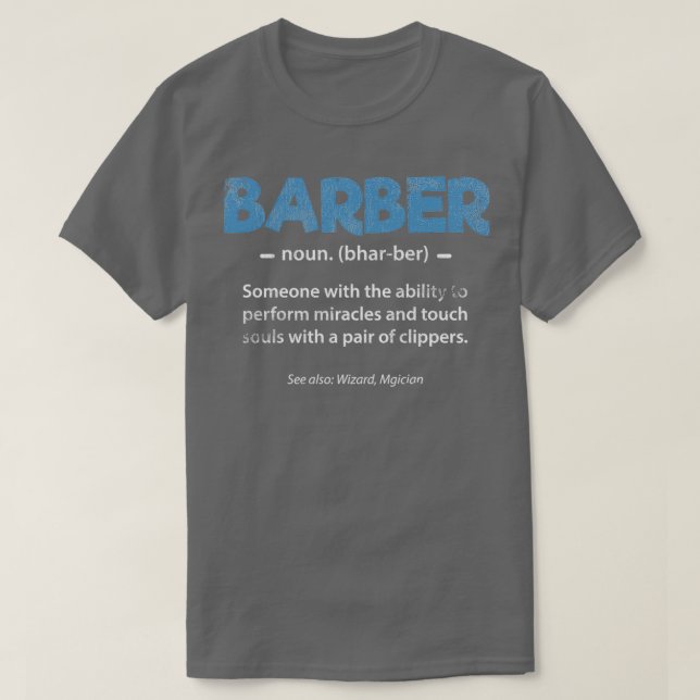 Friseursalon (Barberer Definition) T-Shirt (Design vorne)