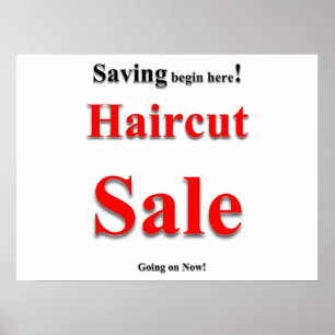 Friseursalon-Barbershop-Plakate Haarschnitt Sale! Poster