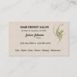 Friseursalon Beautician Business Cards Visitenkarte