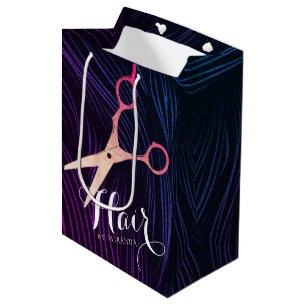 Friseursalon Beauty Rose Goldschere Mittlere Geschenktüte