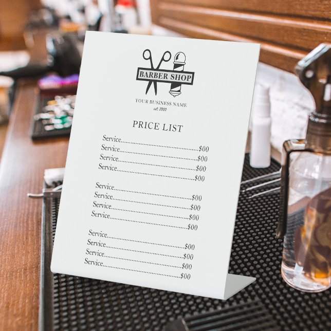 Friseursalon berufliche Salonpreisliste Sockelschild (Von Creator hochgeladen)