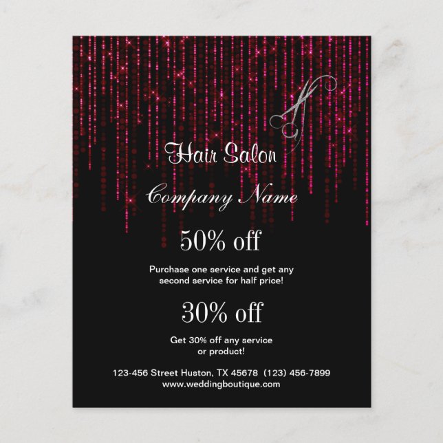 Friseursalon Business personalisiert Flyer (Vorne)