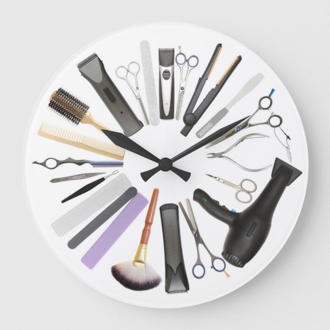 Friseursalon-dekorative Wanduhr (Vorderseite)