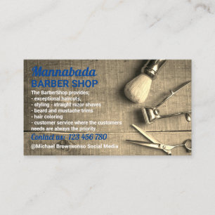 Friseursalon der Marine Foto rustikaler Friseur fü Visitenkarte