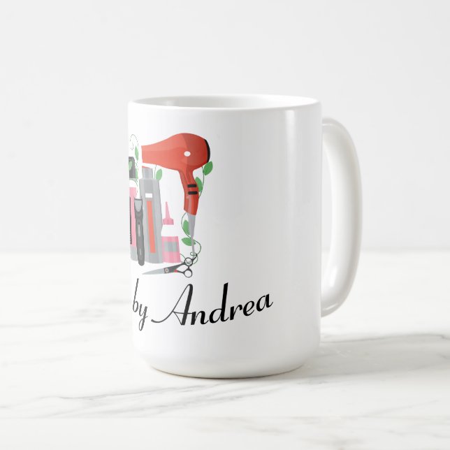 Friseursalon Design Kaffeetasse (VorderseiteRechts)