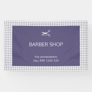 Friseursalon, einfaches Marinemuster Banner