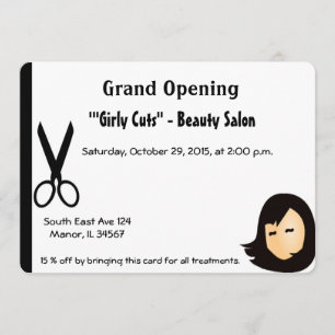 Friseursalon Einladung zur Eröffnung