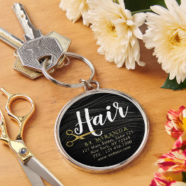 Friseursalon Fairstylist Moderne Black Gold Schere Schlüsselanhänger