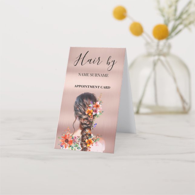 Friseursalon Faltkarte Terminkarte (Vorderseite)