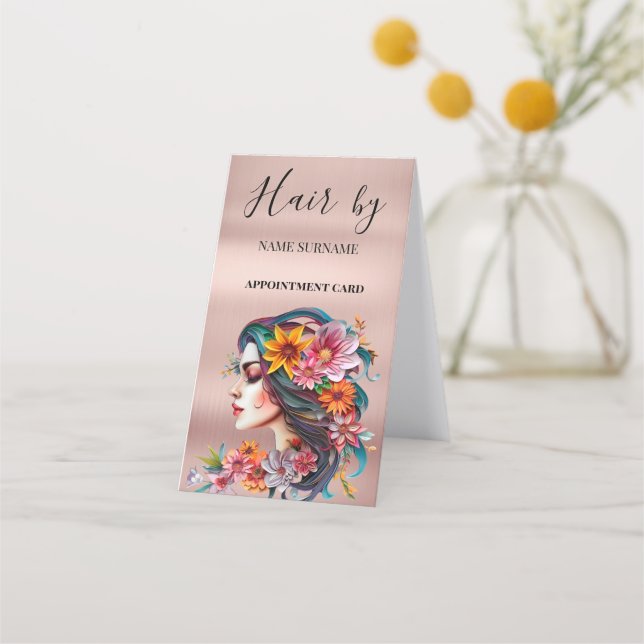 Friseursalon Faltkarte Terminkarte (Vorderseite)