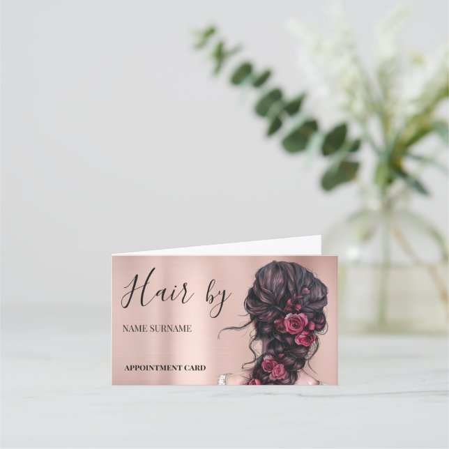 Friseursalon Faltkarte Terminkarte (Vorderseite)