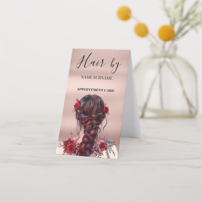 Friseursalon Faltkarte Terminkarte (Vorderseite)