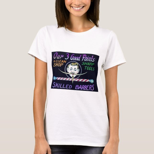 Friseursalon-Friseure annoncieren Ihr Geschäft T-Shirt (Vorderseite)