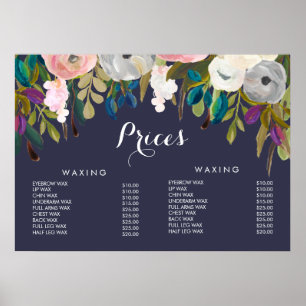 Friseursalon Friseurin Menü Preis Poster