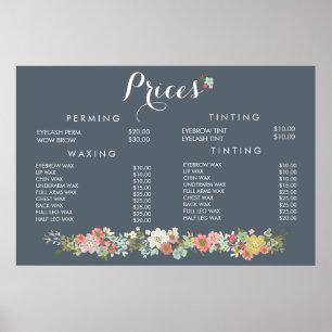 Friseursalon Friseurin Menü Preis Poster