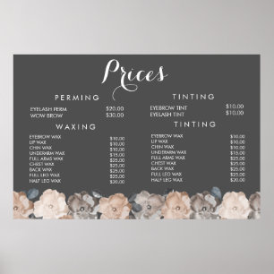 Friseursalon Friseurin Menü Preis Poster