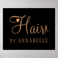 Friseursalon-Friseurname Kupfergold Glitzer