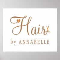 Friseursalon-Friseurname Kupfergold Glitzer