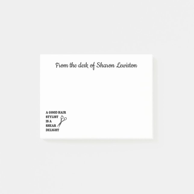 Friseursalon, Friseursalon, Friseursalon Post-it Klebezettel (Vorderseite)