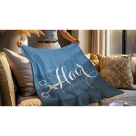 Friseursalon Friseursalon Moderne Blue & Gold Sche Fleecedecke