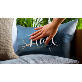 Friseursalon Friseursalon Moderne Blue & Gold Sche Lendenkissen