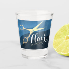 Friseursalon Friseursalon Moderne Blue & Gold Sche Schnapsglas