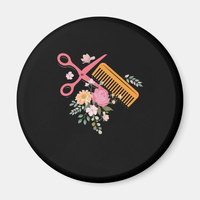 Friseursalon Frisör Schere Haar Stylist Barbe Magnet (Vorne)