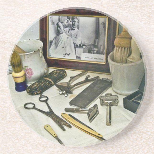 Friseursalon Getränkeuntersetzer (Vorne)