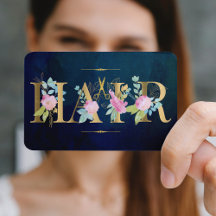 Friseursalon Gold Rosa Rosa Marineblau Luxusglasur