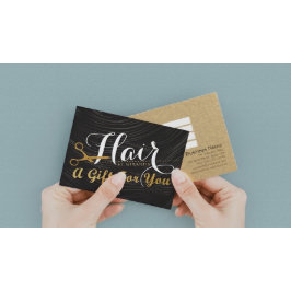 Friseursalon-Haarstylist-Geschenkgutschere Rabattkarte
