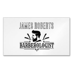 Friseursalon Hairstylist Professioneller Barbier Magnetische Visitenkarte