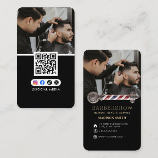 Friseursalon Hairstylist Professioneller Barbier Visitenkarte