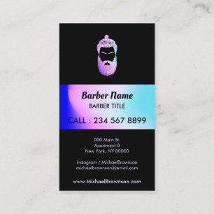 Friseursalon-Hipster-Hologramm Visitenkarte