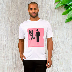 Friseursalon Icon Haarschnitt Kamm und Schere T-Shirt