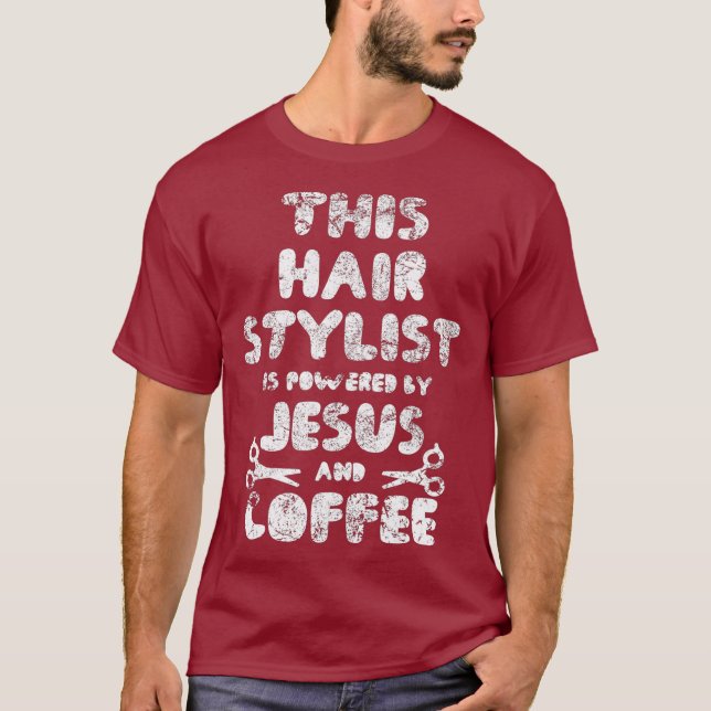Friseursalon Jesus Gottesgott Vintag T-Shirt (Vorderseite)