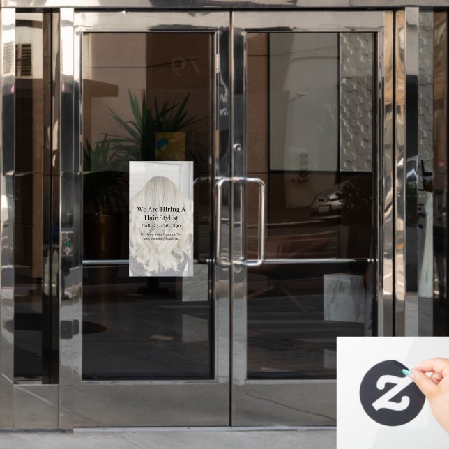 Friseursalon Jetzt Stellenausschreibung  Fensteraufkleber (Büro Tür)