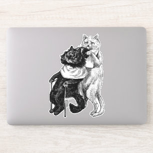 Friseursalon Katzen Tierabbildungen Aufkleber