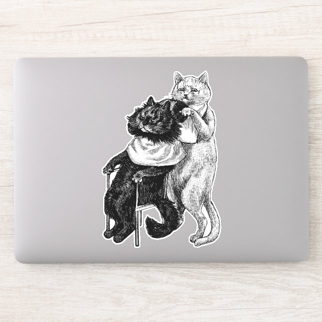 Friseursalon Katzen Tierabbildungen Aufkleber (Computer)