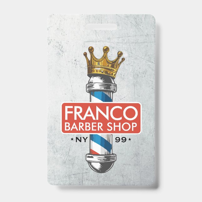 Friseursalon King Crown Barber Pole Ausweis (Vorderseite)