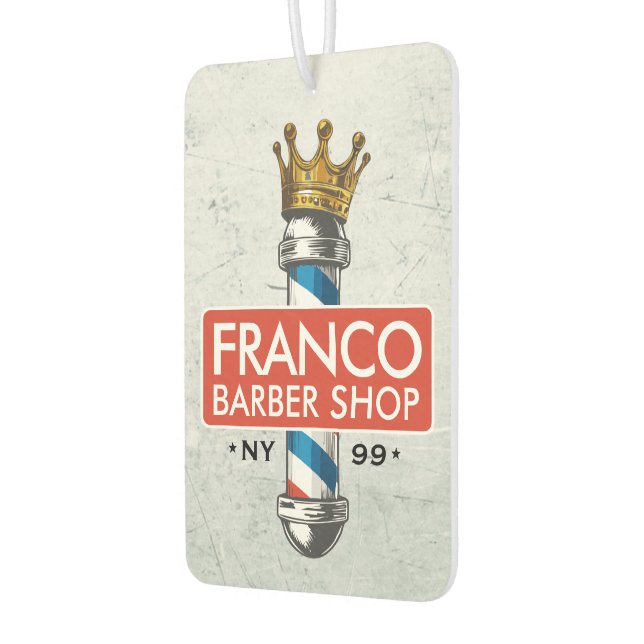 Friseursalon King Crown Barber Pole Autolufterfrischer (Links)