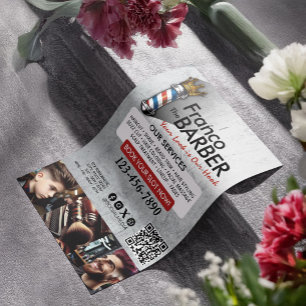 Friseursalon King Crown Barber Pole Flyer