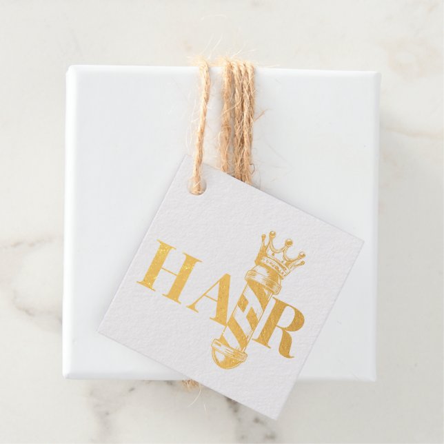 Friseursalon King Crown Barber Pole Geschenkanhänger (Mit Box)