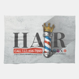 Friseursalon King Crown Barber Pole Geschirrtuch