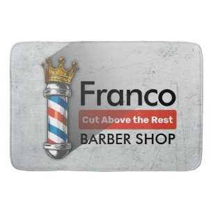 Friseursalon King Crown Barber Pole Hair Salon Badematte