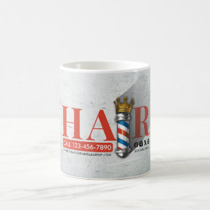 Friseursalon King Crown Barber Pole Hair Salon Kaffeetasse