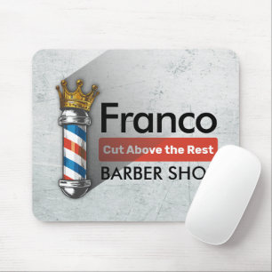 Friseursalon King Crown Barber Pole Hair Salon Mousepad