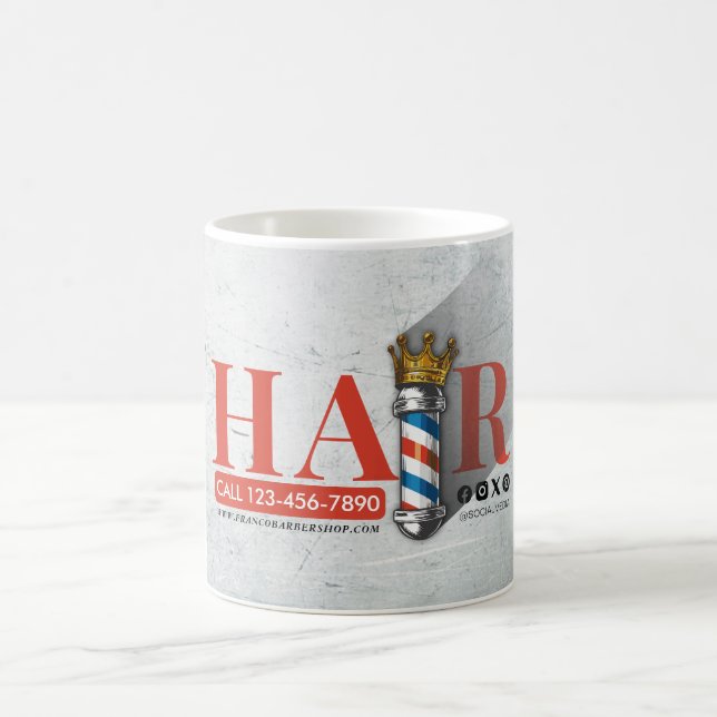 Friseursalon King Crown Barber Pole Kaffeetasse (Mittel)