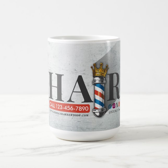 Friseursalon King Crown Barber Pole Kaffeetasse (Mittel)